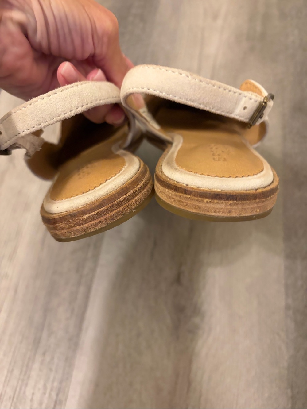 Sperry Top-Sider Saybrook Slingback Ivory Nubuck Suede Flats - Picture 5 of 7